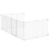 Baby Gate 192 Inch Extra Wide 28 Inch High 8-Panel Foldable Dog Gate White