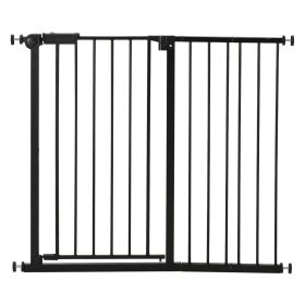 Baby Gate 26-40 Inches Adjustable Width 36 Inches High Dog Gate Black