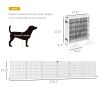 Wooden Pet Gate, 6-Panel Folding Dog Safety Barrier with Support Feet for Small & Medium Dogs, White