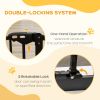 30 Inch Tall Pet Gate with Door Dog Gate and Barrier Indoor for Stairs, Pressure-Mounted Safety Gate, Black