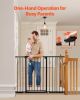 Baby Gate, 26-48 Inches Adjustable Width, 36 Inches High Dog Gate, Easy Step Walk Thru, for Child Pet Security, Pressure Mount Kit, Wall Cups
