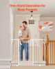 Baby Gate 26-48 Inches Adjustable Width 36 Inches High Dog Gate White