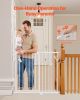 Baby Gate 26-40 Inches Adjustable Width 36 Inches High Dog Gate White
