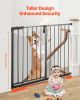 Baby Gate 26-40 Inches Adjustable Width 36 Inches High Dog Gate Black